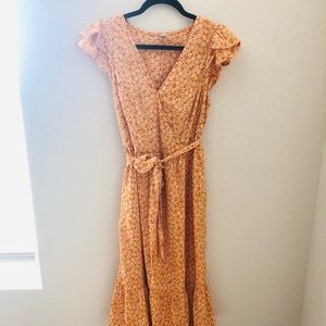 Yellow Floral Maxi Dress